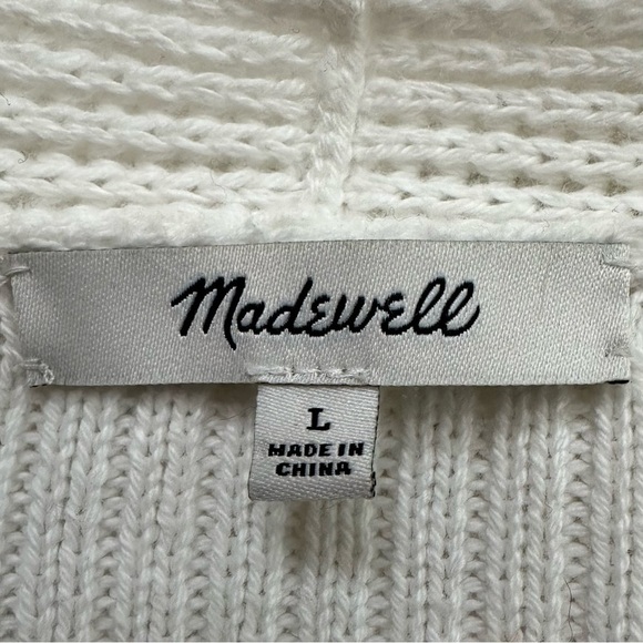 Madewell Nolan Open Front Ribbed Knit Women's Cardigan, Sz Large - Picture 11 of 13
